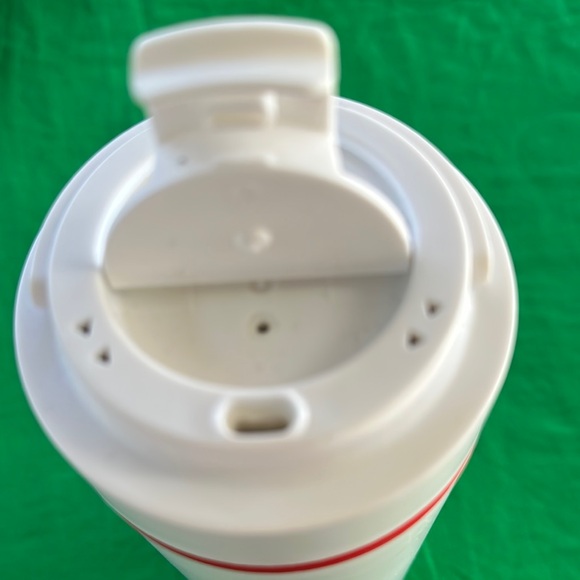 White Travel thermos with Red Accent - Picture 8 of 8